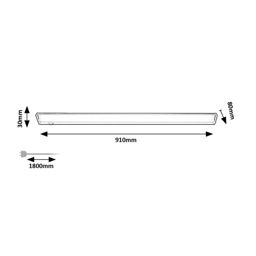 Rabalux - LED-Küchenunterbauleuchte LED/15W/230V 4000K 91 cm mattes Chrom