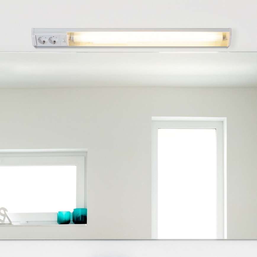 Rabalux - LED-Küchenunterbauleuchte mit 2 Steckdosen LED/15W/230V 4000K 70 cm weiß
