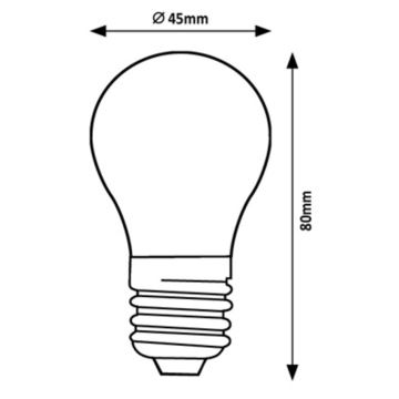 Rabalux - LED-Glühbirne G45 E27/2W/230V 3000K Energieklasse A