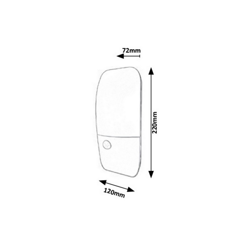 Rabalux - LED Auβen-Wandbeleuchtung mit Sensor LED/11W/230V IP54 800lm 4000K