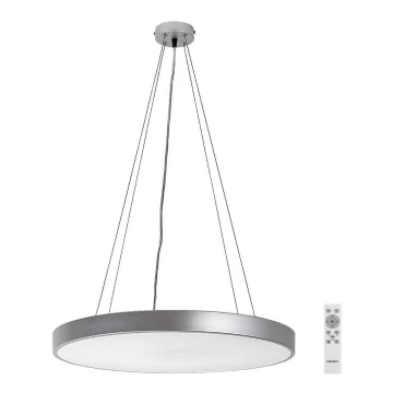 Rabalux - Dimmbare LED-Hängeleuchte an Schnur LED/60W/230V silbern 3000-6000K + Fernbedienung