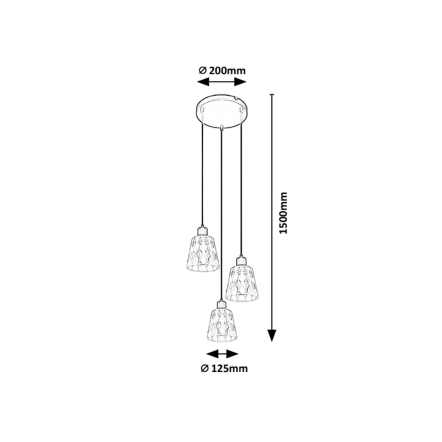 Rabalux - Kronleuchter an Schnur 3xE27/40W/230V