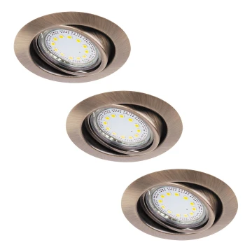 Rabalux - SET 3x LED-Einbauleuchte 3xGU10/3W/230V IP40