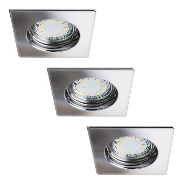 Rabalux - SET 3x LED-Einbauleuchte für Badezimmer 3xGU10/3W/230V IP44