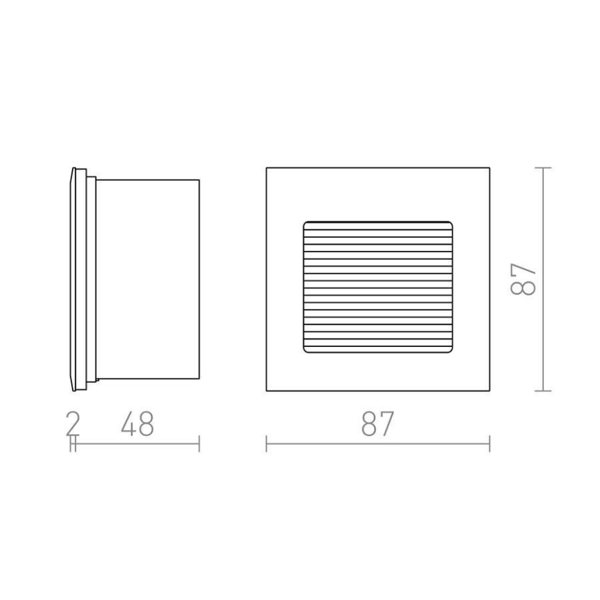 RED - Design Rendl - R10606 - LED Orientační vestavné Leuchte INTRO LED/1W/230V