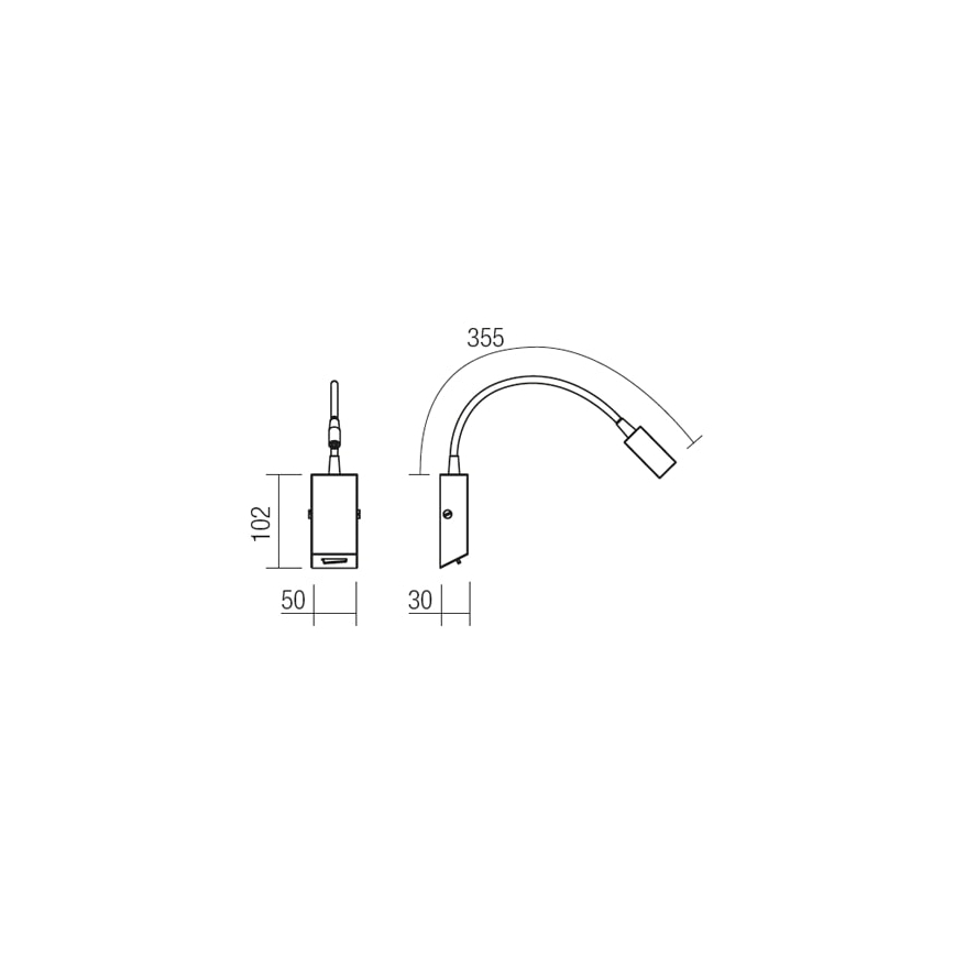 Redo 01-1193 - Flexible und kleine LED-Leuchte HELLO LED/3W/230V weiß