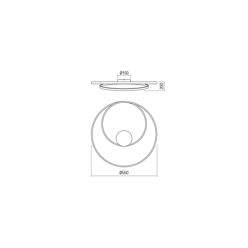 Redo 01-1792 - Dimmbare LED-Deckenleuchte TORSION LED/30W/230V bronzen