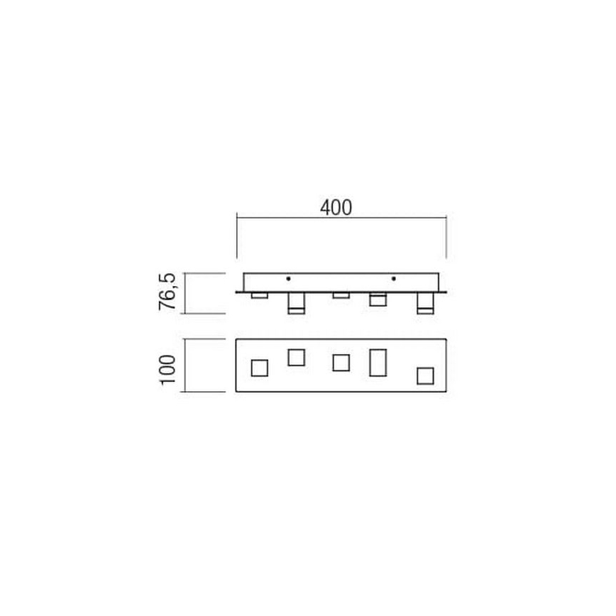 Redo 01-2012 - LED-Deckenleuchte PIXEL LED/15W/230V 3000K 40x10 cm weiß