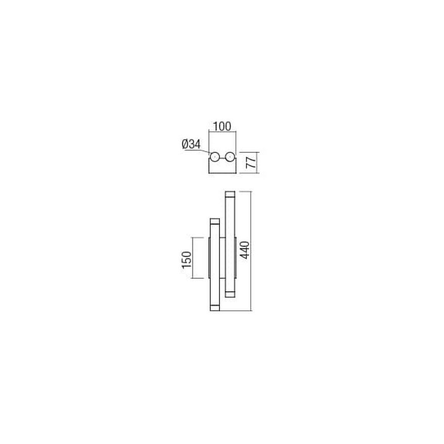 Redo 01-2033 - LED-Wandbeleuchtung MADISON 4xLED/4W/230V golden