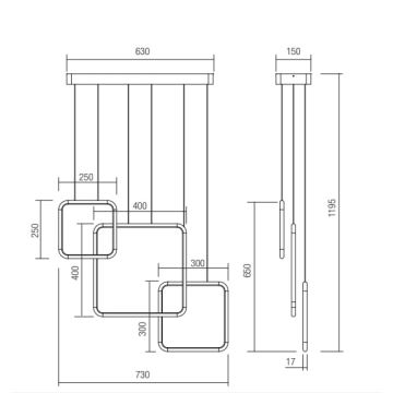 Redo 01-2097 - Dimmbare LED-Hängeleuchte an Schnur THAI LED/66W/230V 3000K weiß