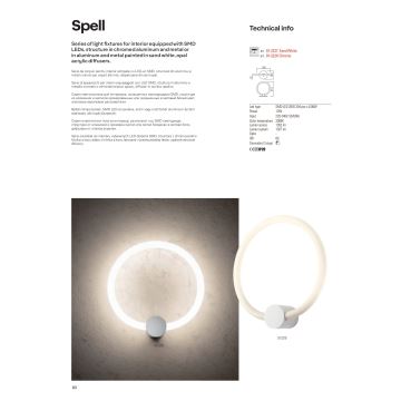 Redo 01-2223 - Dimmbare LED-Aufbauleuchte SPELL LED/43W/230V 3000K weiß