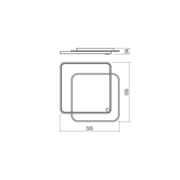 Redo 01-2662 - LED-Deckenleuchte ARP LED/55W/230V schwarz