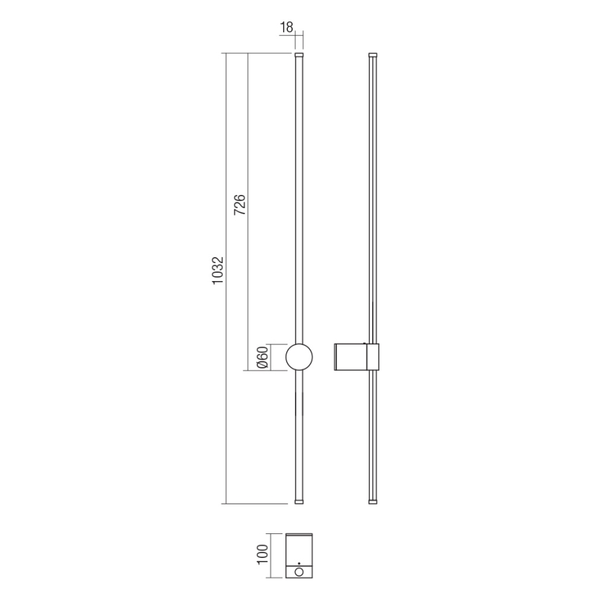 Redo 01-3125 - LED-Wandbeleuchtung TABOO LED/11W/230V schwarz