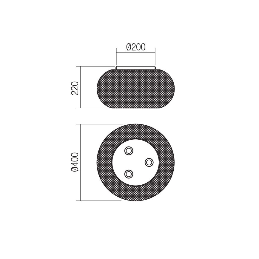 Redo 01-3139 - Deckenleuchte CROKET 3xE27/42W/230V d 40 cm golden