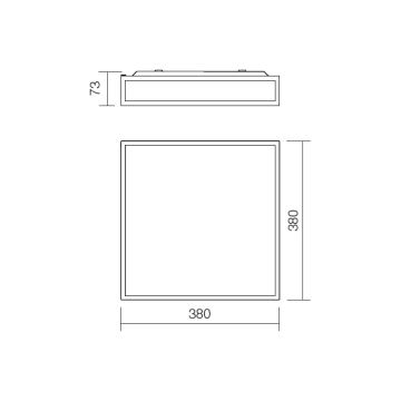 Redo 01-706 - Deckenleuchte für Badezimmer EGO 4xE27/60W/230V 38x38 cm IP44