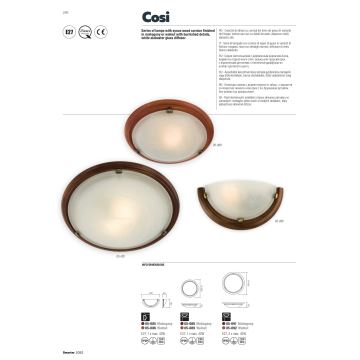 Redo 05-091 - Deckenleuchte COSI 2xE27/42W/230V