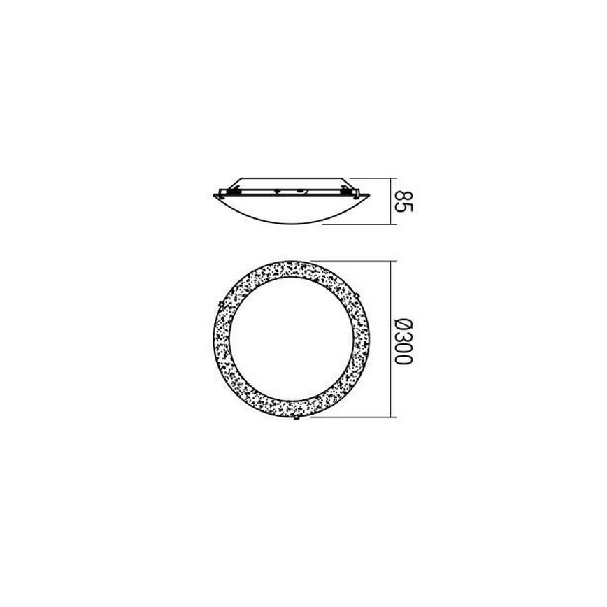 Redo 05-865 - LED-Deckenleuchte ARTEMIS LED/12W/230V d 30 cm silbern