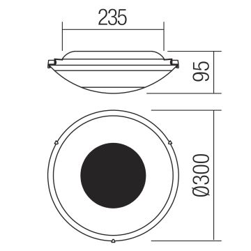 Redo 05-898 - LED-Kristall-Deckenleuchte RA LED/12W/230V d 30 cm silbern