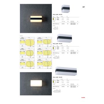 Redo 90322 - LED Auβen-Wandbeleuchtung KODIAK LED/5W/230V IP65 weiß/schwarz