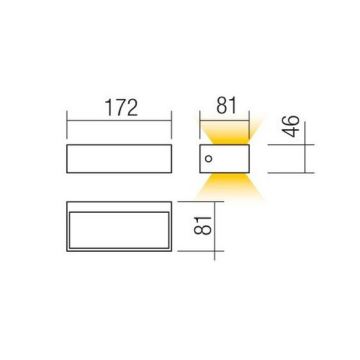 Redo 90372 - LED Auβen-Wandbeleuchtung LAMPRIS LED/9,5W/230V IP65 weiß