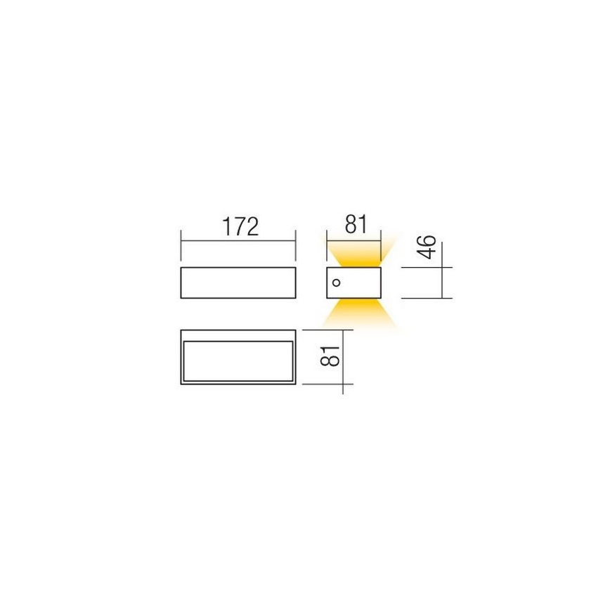 Redo 90372 - LED Auβen-Wandbeleuchtung LAMPRIS LED/9,5W/230V IP65 weiß