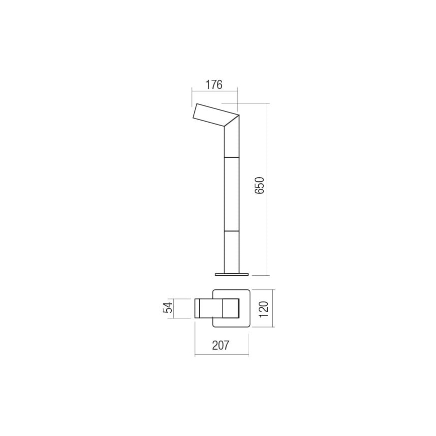 Redo 90511 - LED-Außenleuchte WOODY LED/10W/230V IP54 anthrazit