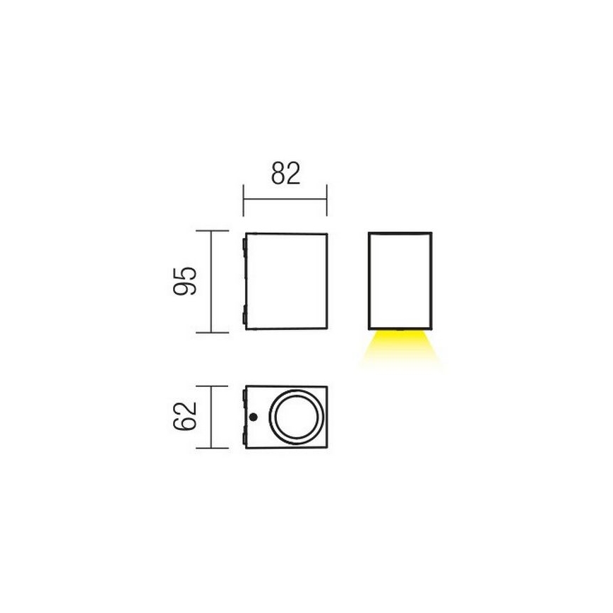 Redo 9907 - LED-Wandleuchte für Außenbereiche BEAM LED/5W/230V IP54