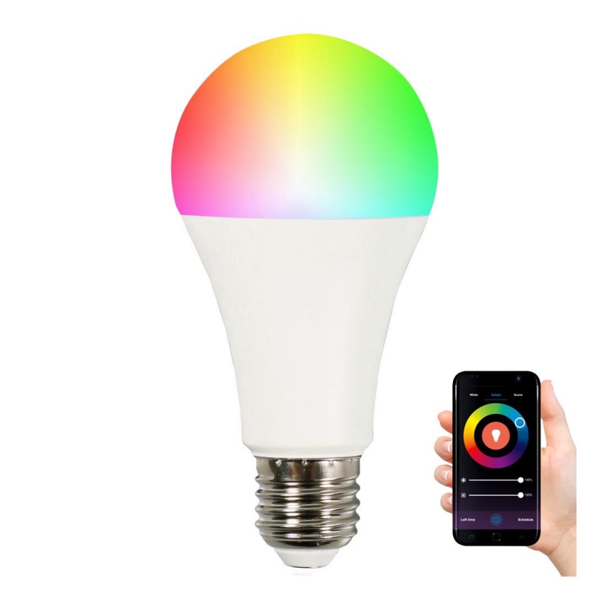 RGB LED dimmbare Glühbirne A65 E27/11W/230V 2700-6500K Wi-fi Tuya