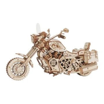 RoboTime - Mechanisches 3D-Holzpuzzle Motorrad-Cruiser