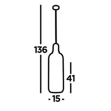 Searchlight - Hängeleuchte PIPETTE 1xE27/60W/230V matt