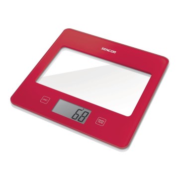 Sencor – Digitale Küchenwaage 1xCR2032 rot