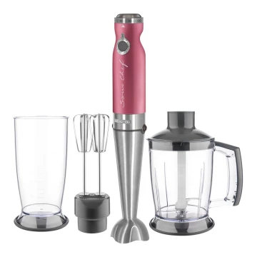 Sencor – Stabmixer 4in1 1200W/230V Edelstahl/Pink