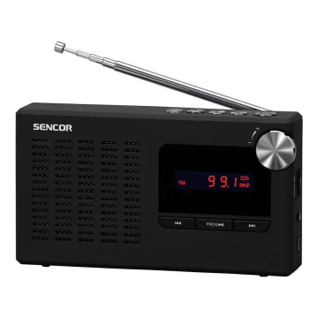 Sencor - Tragbarer PLL FM Radioempfänger 5W 800 mAh 3,7V USB und MicroSD