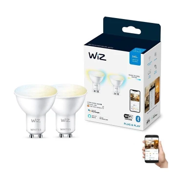 SET 2x Dimmbares LED-Leuchtmittel PAR16 GU10/4,7W/230V 2700-6500K CRI 90 Wi-Fi - WiZ