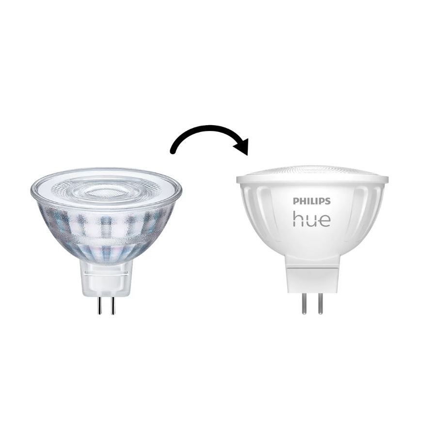 SET 2x Dimmbares LED-Leuchtmittel Philips Hue White Ambiance GU5,3/MR16/5,1W/12V 2200-6500K