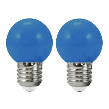 SET 2x LED-Glühbirne PARTY E27/0,5W/36V blau