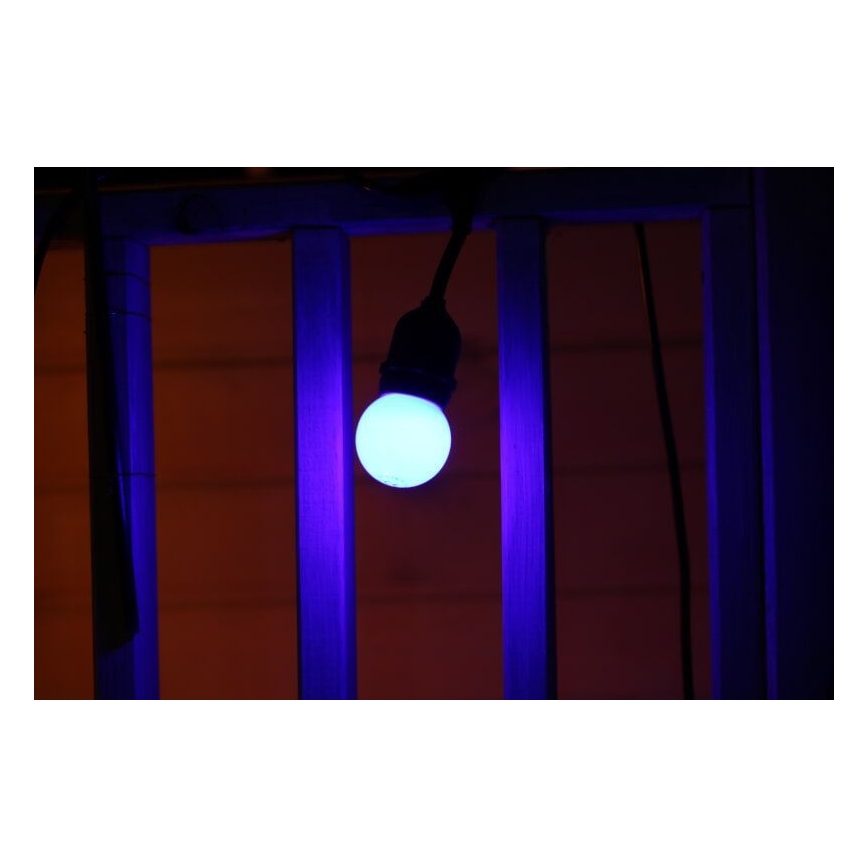 SET 2x LED-Glühbirne PARTY E27/0,5W/36V blau