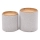 SET 2x Sitzhocker AVIKO d 38/45 cm grau/beige