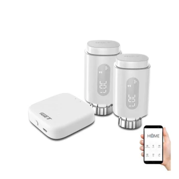SET 2x Smart-Thermostatkopf + Smart-Gateway GW1 Wi-Fi Zigbee