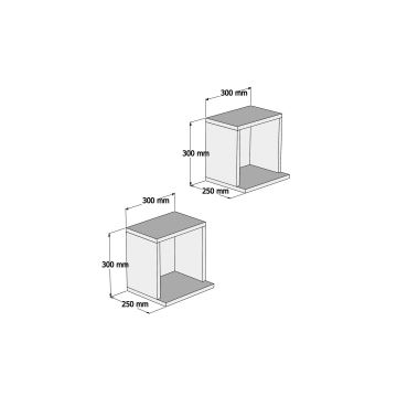 SET 2x Wandablage weiß/braun