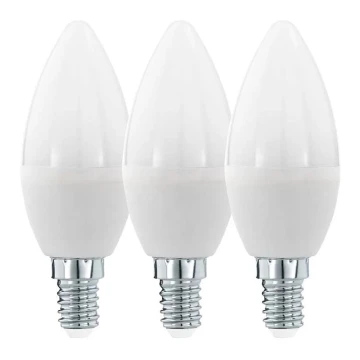 SET 3x LED-Glühlampe C37 E14/6W/230V 3000K - Eglo 12884