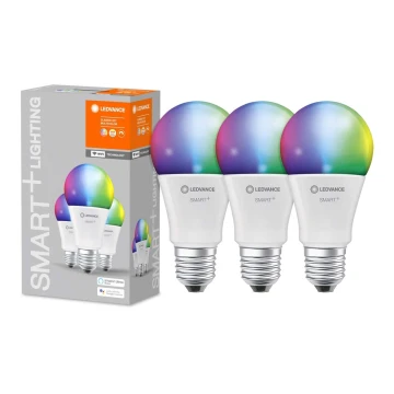 SET 3x LED-RGB-Dimmbirne SMART+ E27/14W/230V 2700K-6500K Wi-Fi - Ledvance