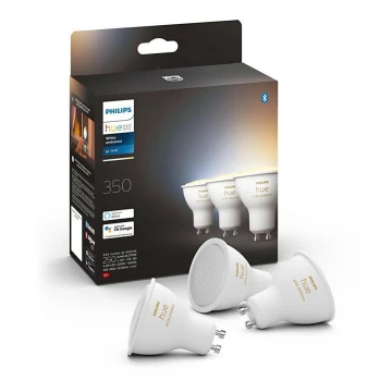 SET 3xLED Dimmbare Glühbirne Philips Hue WHITE AMBIANCE GU10/4,3W/230V 2200-6500