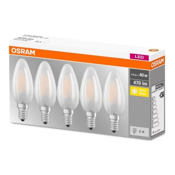 SET 5x LED Glühbirne VINTAGE E14/4W/230V 2700K - Osram