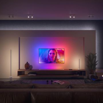 SET - Dimmbarer LED-RGBW-Streifen Philips Hue WHITE AND COLOR AMBIANCE 2m LED/20W/230V + 4x Dimmbares Leuchtmittel Philips A60 E27/6,5W/230V 2000-6500K