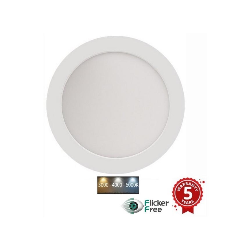 Sinclair – LED-Einbauleuchte LED/24W/230V 3000K/4000K/6000K weiß