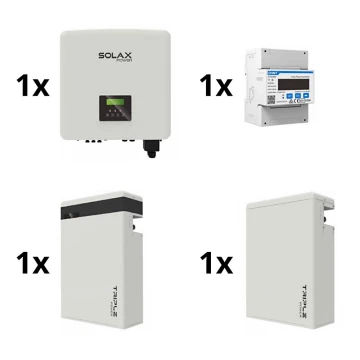 Solar-Kit: 10kW SOLAX Wechselrichter 3f + 11,6 kWh TRIPLE Power Batterie + Elektrometer 3f