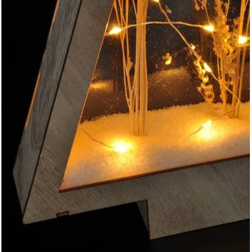 LED-Weihnachtsdekoration LED/2xAA Schneebedeckte Winterblumen