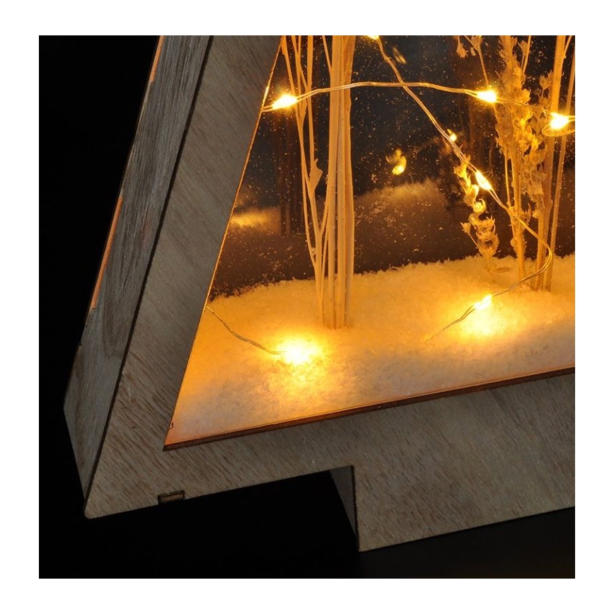 LED-Weihnachtsdekoration LED/2xAA Schneebedeckte Winterblumen