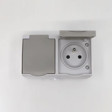 Doppelsteckdose für feuchte Umgebung IP54